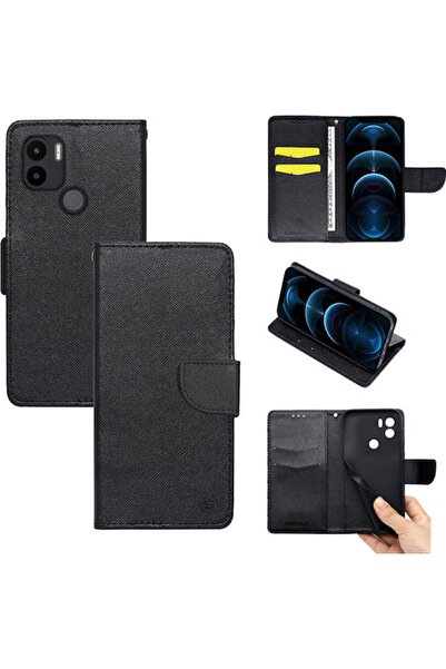 Other Sonique Trend Book Συνθετικό Δέρμα / Σιλικόνη Μαύρο (Redmi A1+ / A2+)