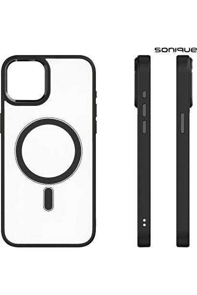 Other Σονίκ Μαγνητική Πίσω Θήκη Σιλικόνης Μαύρη (iPhone 15 Plus)