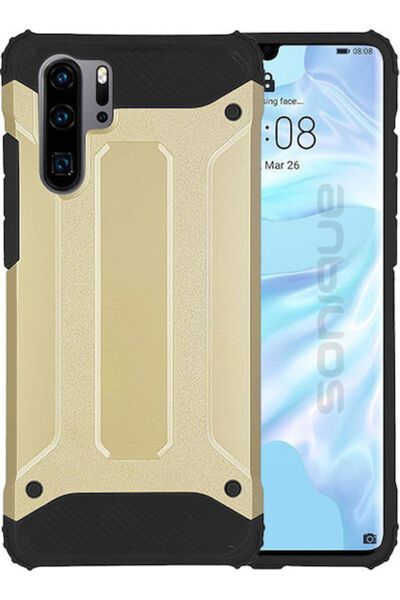 Other Sonique Heavy Armor Back Cover Silicone / Plastic 2mm Gold (Huawei P30 ...