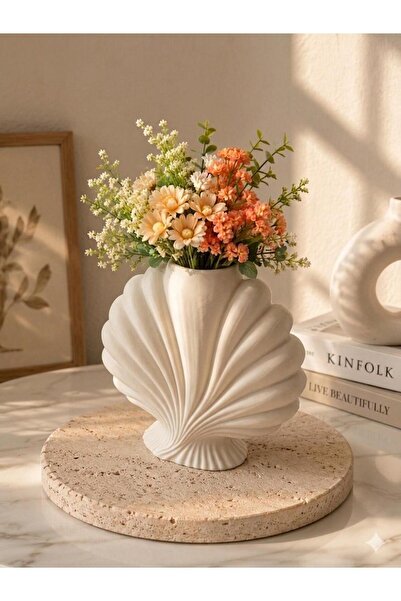 3D MESHİNG Modern Seashell Design Decorative Vase