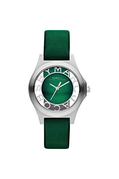 Marc Jacobs Ρολόι Henry Skeleton με Πράσινο Καντράν και Πράσινο Δερμάτινο Λου...