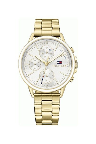 Tommy Hilfiger Carly Ρολόι Χρονογράφος με Μεταλλικό Μπρασελέ σε Χρυσό χρώμα -...