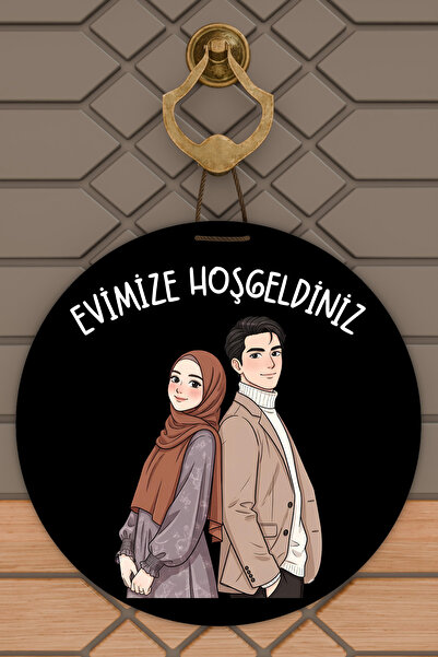 Dormot Yüksek Kaliteli Dijital Baskı, Standart Evimize Hoşgeldiniz Türbanlı Ç...