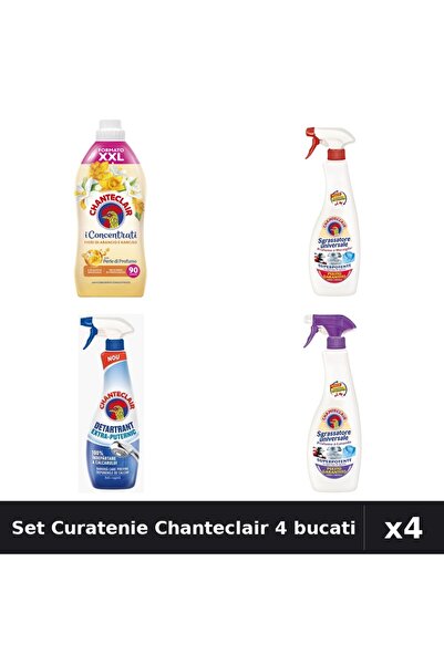 Chanteclair Set 4 Curatenie - Balsam 1800ml, Degresant 600ml, Detartrant 625ml
