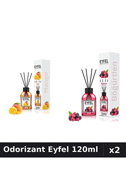 Eyfel Set 2 Odorizante Camera cu Betisoare 120ml - Mango, Fructe de Pădure - ...