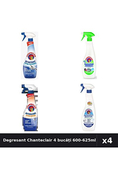 Chanteclair Set 4 Degresant Universal 600-625ml - Lămâie, Bicarbonat, Extra R...