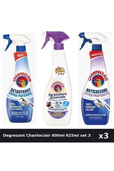 Chanteclair Set 3 Degresant Universal 600ml - Extra Parfumat, Extra Puternic,...