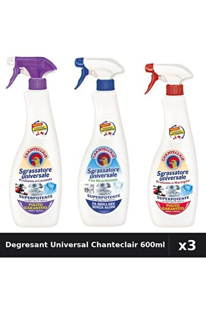 Chanteclair Set 3 Degresant Universal 600ml - Bicarbonat, Marsilia, Mosc Alb