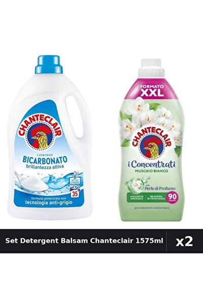 Chanteclair Set 2 Detergent și Balsam Rufe 1575ml 35 Spalari - Bicarbonat, Mo...