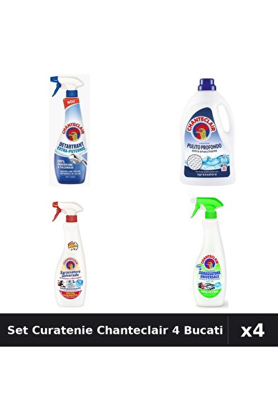 Chanteclair Set 4 Curatenie - Detergent 1575ml, Detartrant 625ml, Degresant 6...