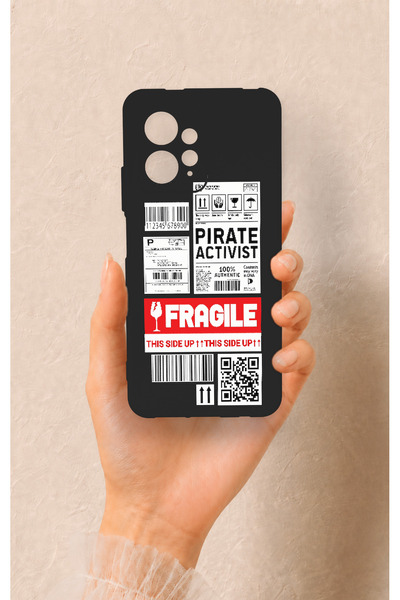 Vip Case Redmi Note 12 4G Uyumlu Fragile Desenli Silikon Kılıf