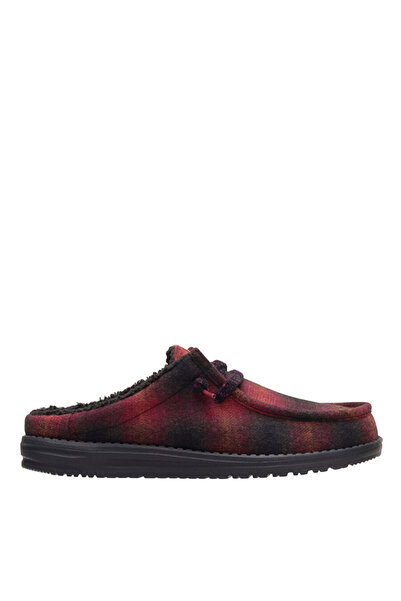 HEY DUDE Siyah - Kırmızı Erkek Günlük Ayakkabı Wally Slip Cozy Plaid