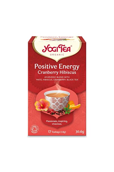 Yogi Tea Ceai Organic cu Energie Pozitivă de Merișor și Hibiscus, 17 pliculeț...