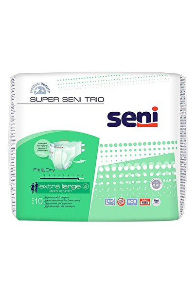 Seni Scutece pentru Adulti Super Trio, XL, 10 Bucati