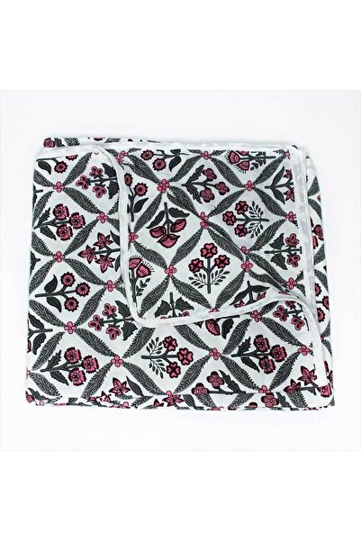 Weswadesi Baby Dohar – Grey and Pink Floral Pattern