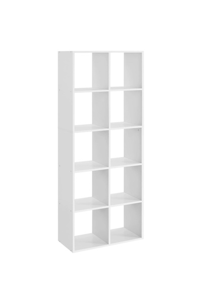 VASAGLE Bibliotecă cu 10 compartimente, rafturi cubice de depozitare, stil sc...