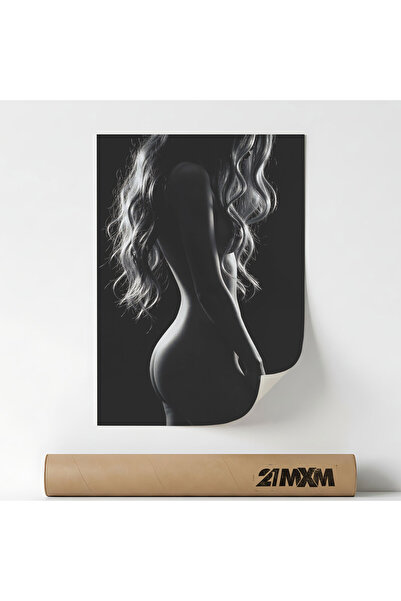21mxm Poster Decorativ Tematică Boudoir & Silhouette - 'Elegance', Material T...