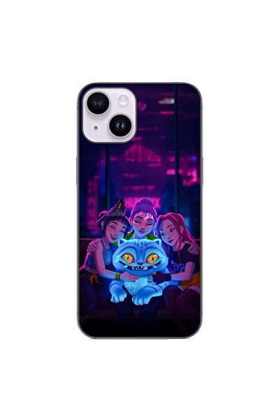 OEM Husa compatibila cu Apple iPhone 15 Silicon Gel Tpu Model KPop Demon Hunt...