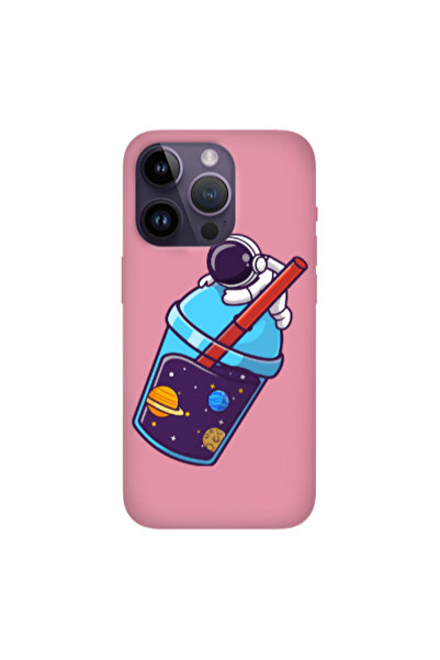 Other Apple iPhone 14 Pro Longing in space Pink Colored Silicone TPU Θήκη