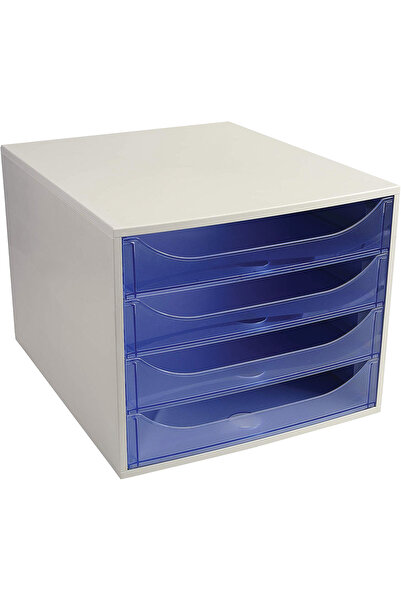 Exacompta 4-DRAWER CABINET GREY/BLUE