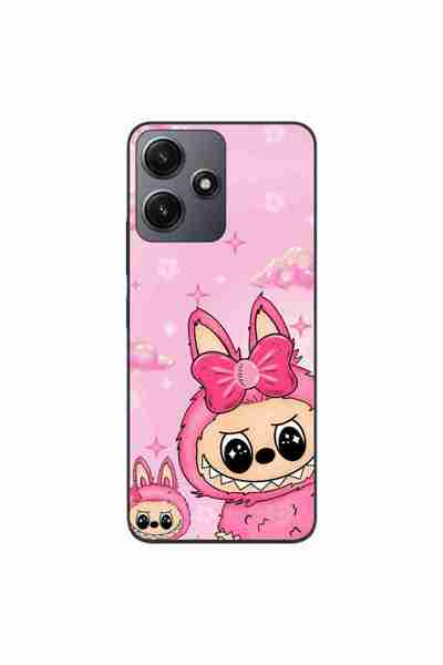 OEM Husa compatibila cu Xiaomi Redmi 12 5G Silicon Gel Tpu Model Labubu Pink ...