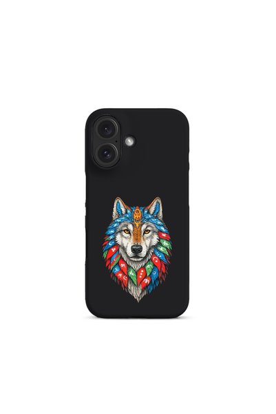 KaffCase غطاء هاتف من السيليكون بتصميم وولف متوافق مع آيفون 17