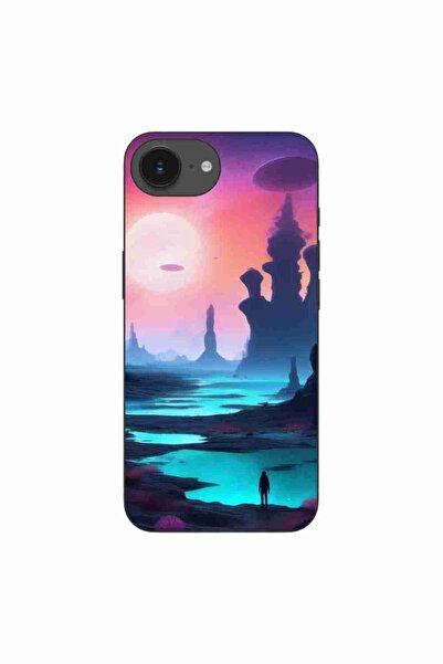 OEM Husa compatibila cu Apple iPhone 16e Silicon Gel Tpu Model Mystic Planet
