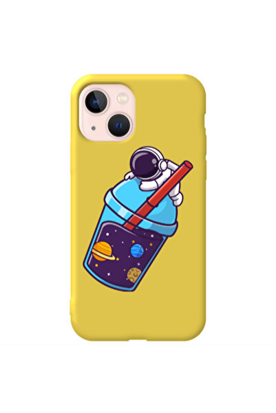 Other Apple iPhone 13 Longing in space Yellow Colored Silicone TPU Θήκη