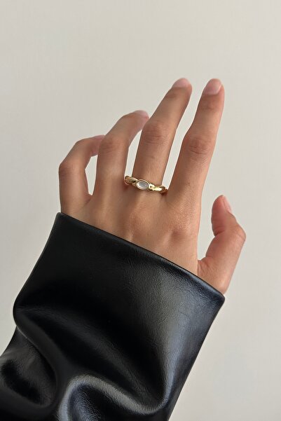 Okko Store Colorful Oval Stone Adjustable Ring