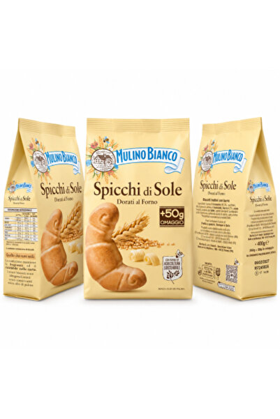 Mulino Bianco Set de 3 x Biscuiți Spicchi di Sole, 400 g/pachet, biscuiți fur...