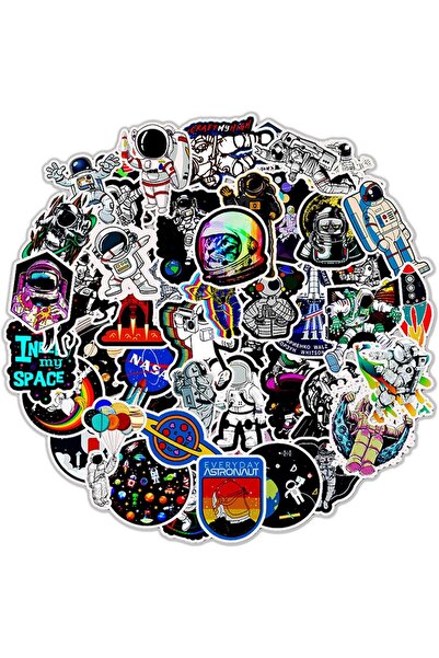 Arabest 50-Piece Space Stickers Pack,Waterproof Vinyl Decals for Water Bottle...