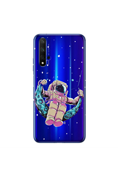 Other Huawei Nova 5 T Astronaut swinging on the moon Transparent Silicone TPU...