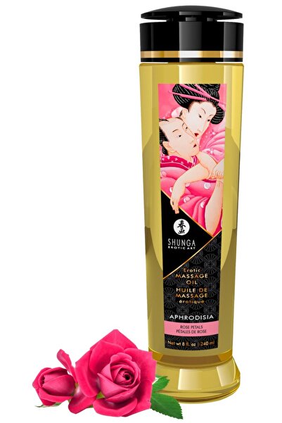 Shunga Produs de masaj 240 ml – Aromă de trandafiri – Cu un parfum senzual