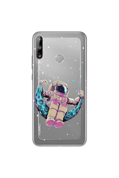Other Huawei P40 Lite E Astronaut swinging on the moon Transparent Silicone T...