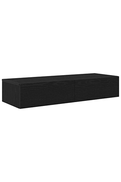 vidaxl Raft de perete cu sertare negru 100x36x19 cm lemn prelucrat