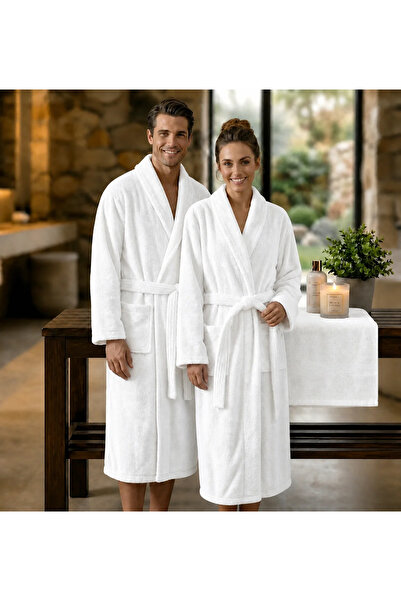 NufJoy %100 COTTON Bathrobe, Unisex, 420 GSM, Super Absorbent, Resistant and ...