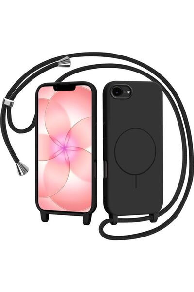 Orso Θήκη Soft Κορδόνι Magsafe Black iPhone 16e/17e