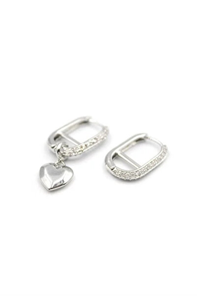 Marsilyan Nvdn- Ieg - Heart Dangle Earrings - Silver Iegrs-Nvdn1