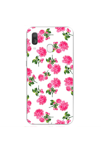 Other Samsung A40 Roses White Transparent Silicone TPU Θήκη