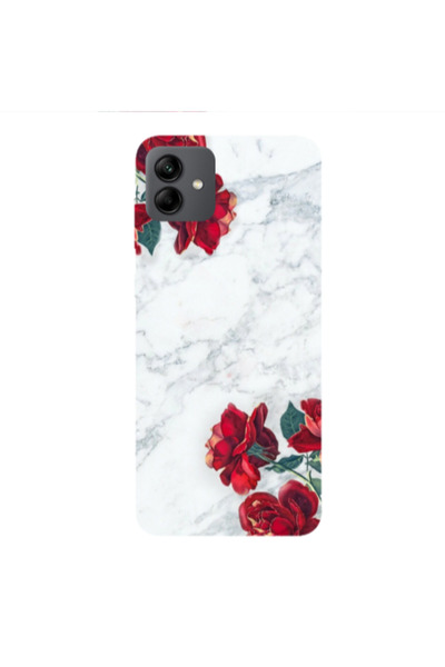 Other Samsung A04 red roses marble Transparent Silicone TPU Θήκη