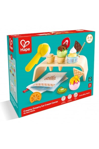 Hape Set de joacă, Hape, Colțarul înghețatei, 20 piese