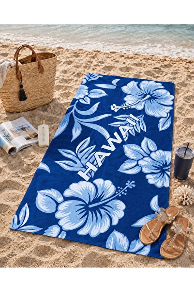 Bikaya Home Luxury Velvet Printed Beach Towel |   75X150 cm |   100% Cotton |...