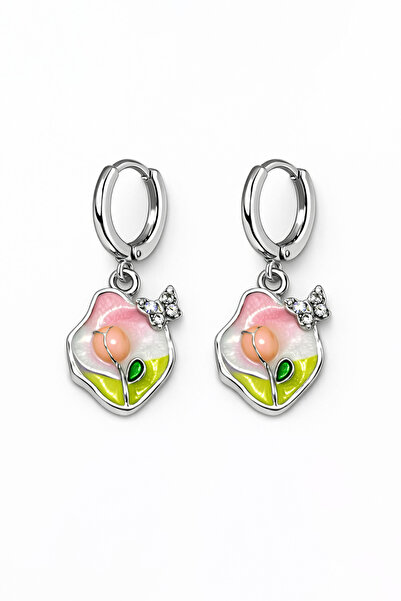 MakeWell Mixed Figure Silver Color Cute Dangle Earrings