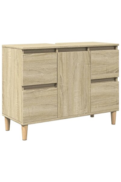 vidaxl Dulap de chiuvetă, stejar sonoma, 80x33x60 cm, lemn prelucrat