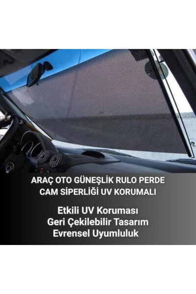 Yıldızan Madinka Otomatik Mekanızmalı 58x125cm Araç Ön Cam Güneşlik Araç Kara...