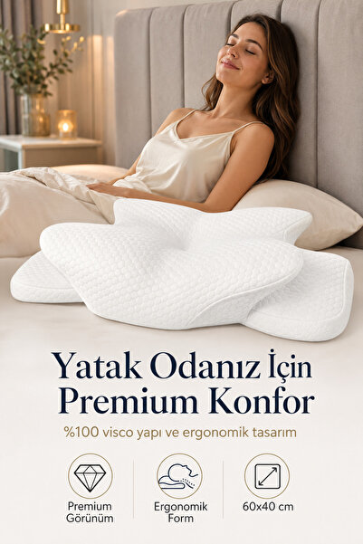 EpiRelax Rahat Uyku İçin Visco Boyun Destek Yastığı Ergonomik Formlu 60x40 cm...