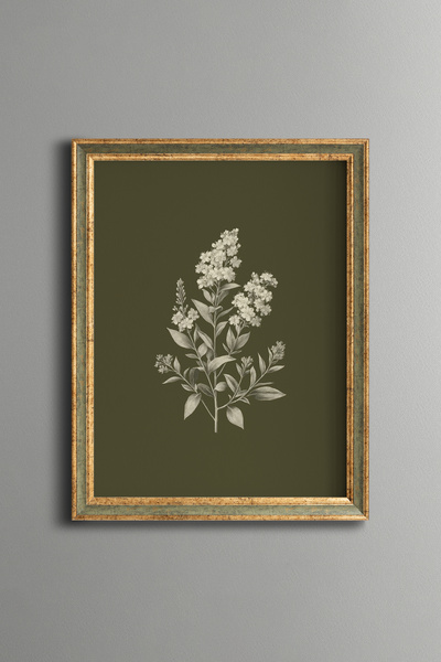 epiqart Elegant White Floral Design - Vintage Patterned Frame - Slim Model