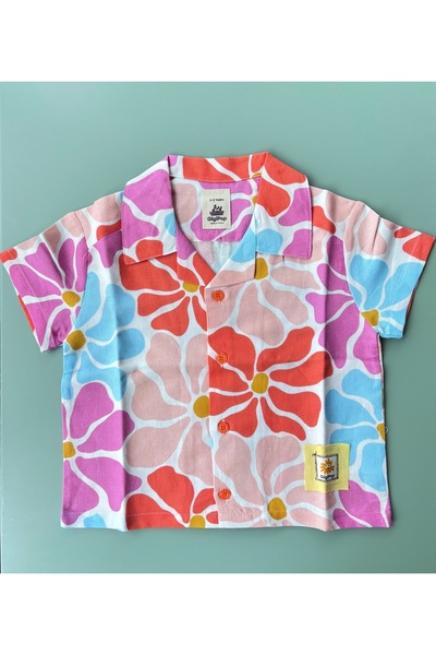 GigiPop Sun Pop Floral Patterned Cotton Baby / Kids Shirt