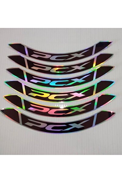 İŞCAN MOTOR Honda Pcx Uyumlu Jant Şeridi Hologramlı 12 PARÇA