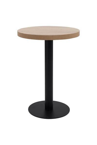 vidaxl Masă de bistro, maro deschis, 60 cm, MDF